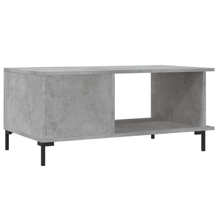 Table basse gris béton 90x50x40 cm bois d'ingénierie - Photo n°8