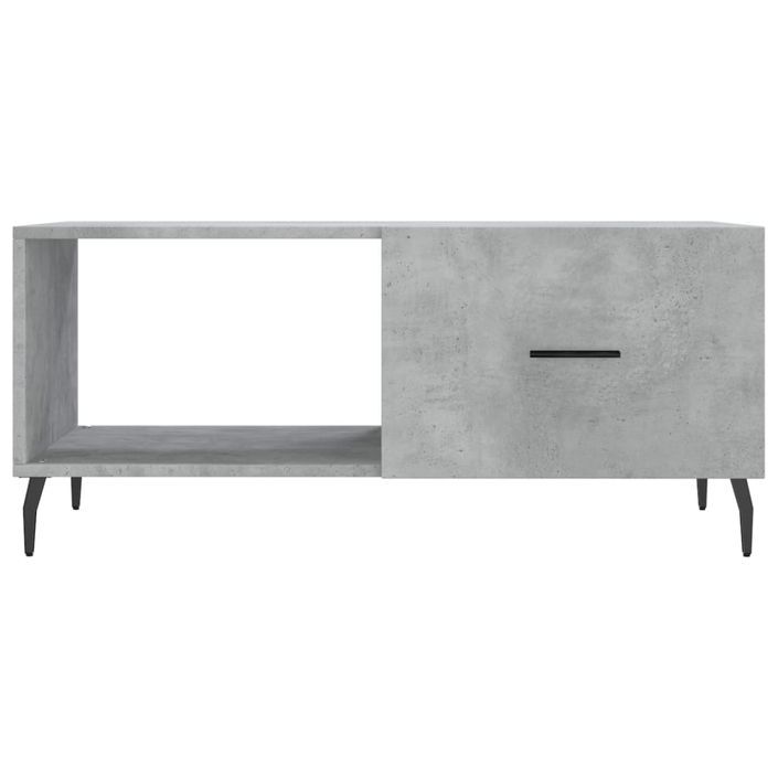 Table basse gris béton 90x50x40 cm bois d'ingénierie - Photo n°5