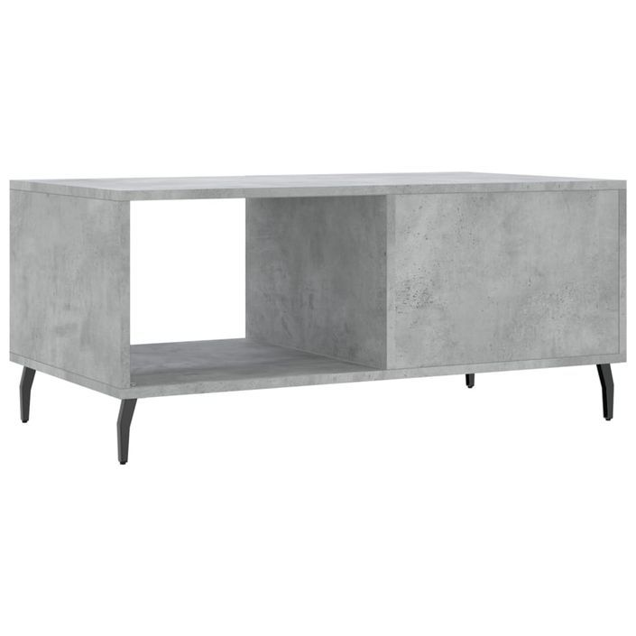 Table basse gris béton 90x50x40 cm bois d'ingénierie - Photo n°8