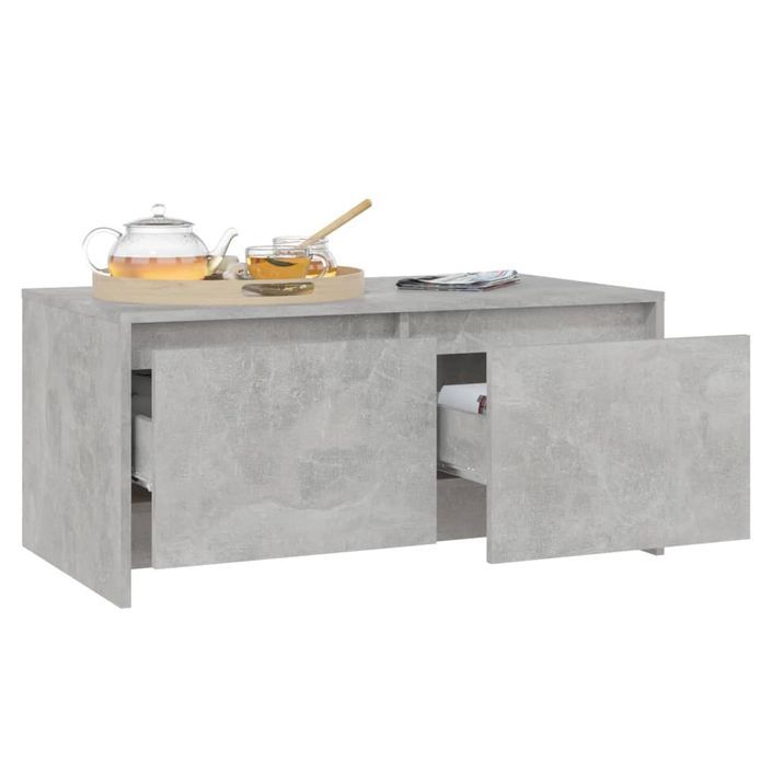 Table basse Gris béton 90x50x41,5 cm - Photo n°4