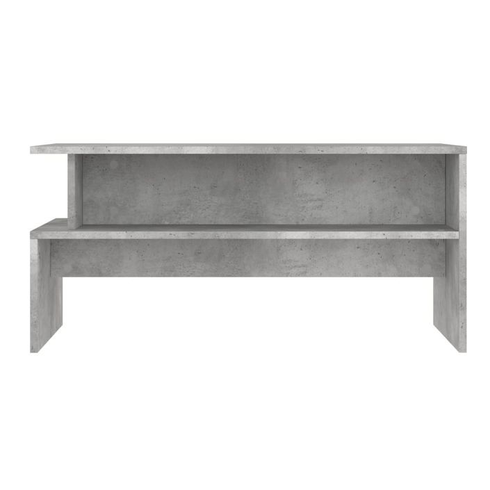 Table basse gris béton 90x55x42,5 cm bois d'ingénierie - Photo n°4