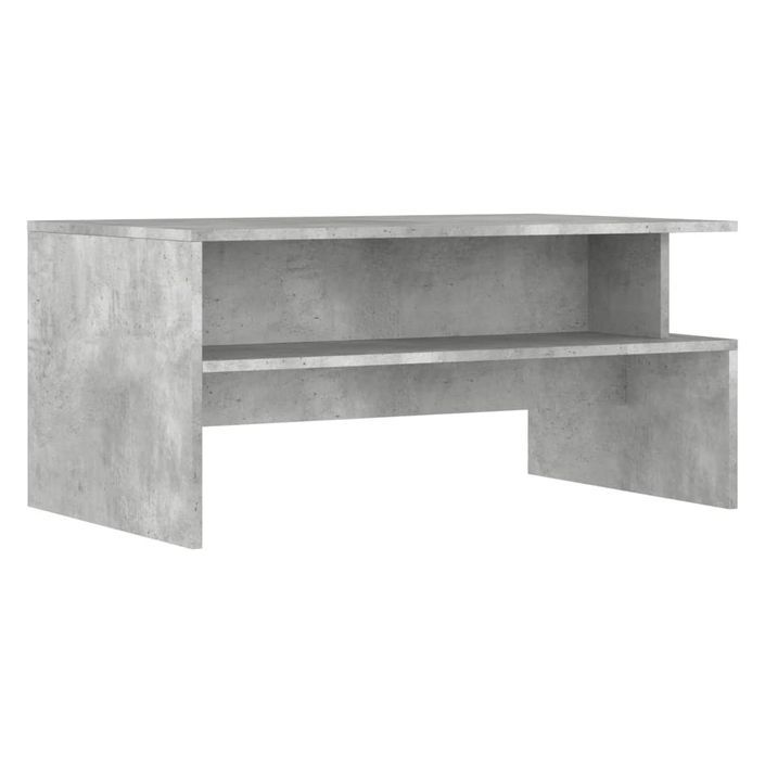 Table basse gris béton 90x55x42,5 cm bois d'ingénierie - Photo n°6