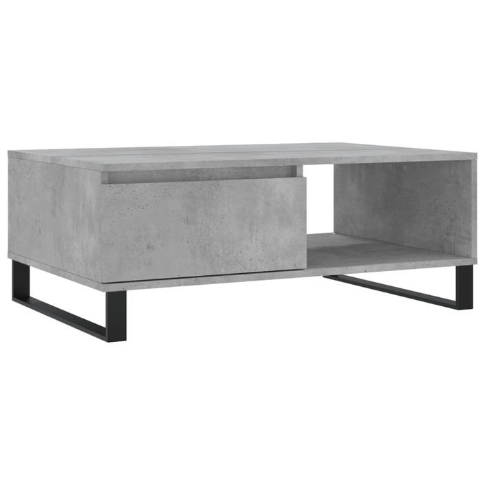 Table basse gris béton 90x60x35 cm bois d'ingénierie - Photo n°2