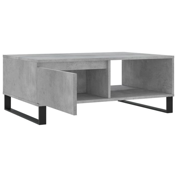 Table basse gris béton 90x60x35 cm bois d'ingénierie - Photo n°6