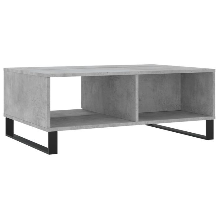 Table basse gris béton 90x60x35 cm bois d'ingénierie - Photo n°8