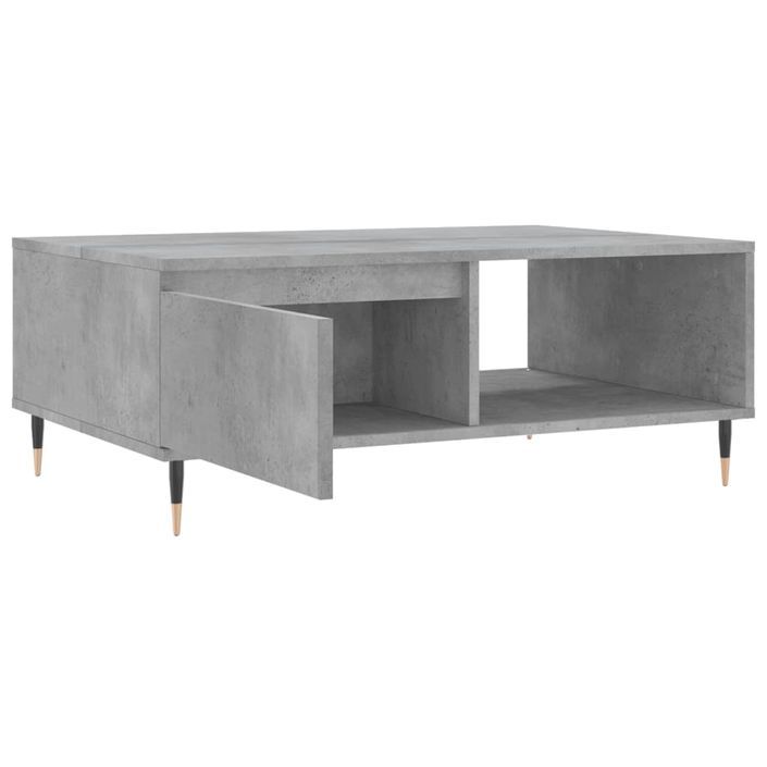 Table basse gris béton 90x60x35 cm bois d'ingénierie - Photo n°6