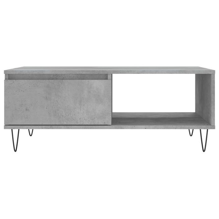 Table basse gris béton 90x60x35 cm bois d'ingénierie - Photo n°5