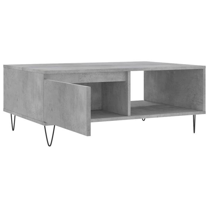 Table basse gris béton 90x60x35 cm bois d'ingénierie - Photo n°6
