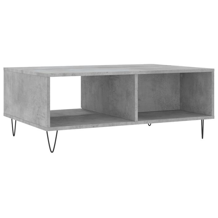 Table basse gris béton 90x60x35 cm bois d'ingénierie - Photo n°8