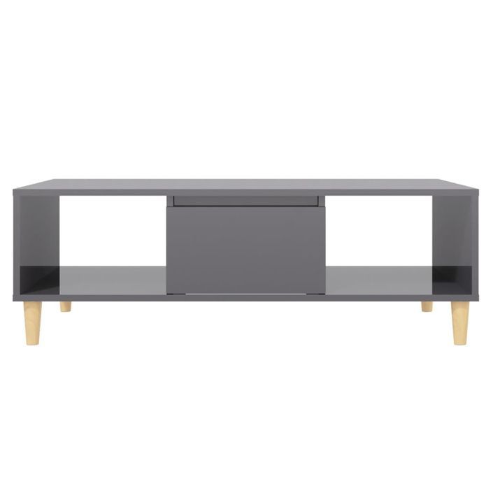 Table basse Gris brillant 103,5x60x35 cm 2 - Photo n°5