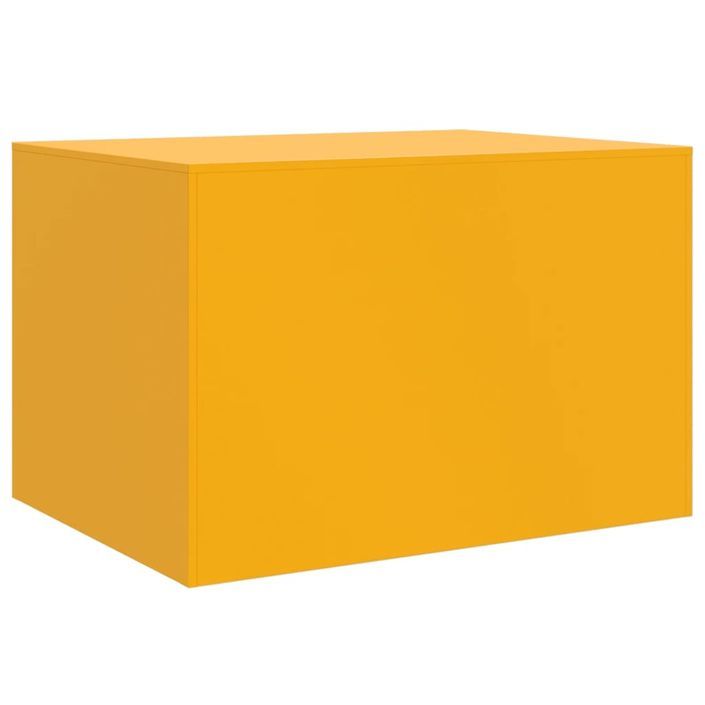 Table basse Jaune moutarde 67x50x44 cm acier - Photo n°9