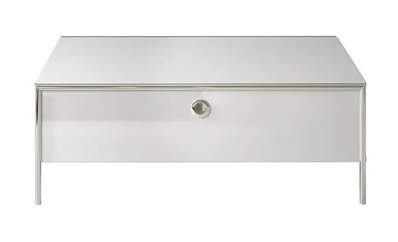 Table basse laqué blanc 1 volet Kaela L 110 cm - Photo n°1