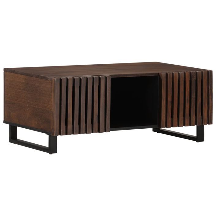 Table basse marron 100x55x40 cm bois de manguier massif - Photo n°1