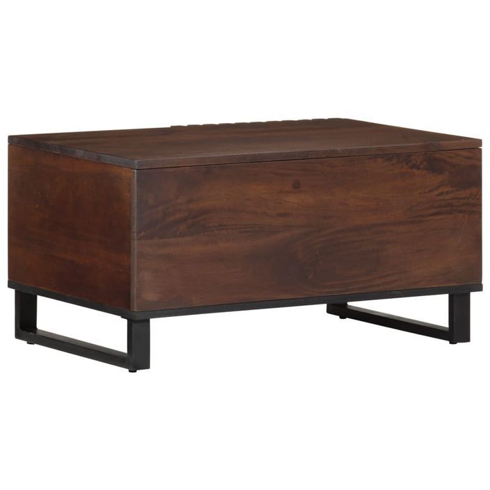 Table basse marron 80x51x40 cm bois de massif manguier - Photo n°4