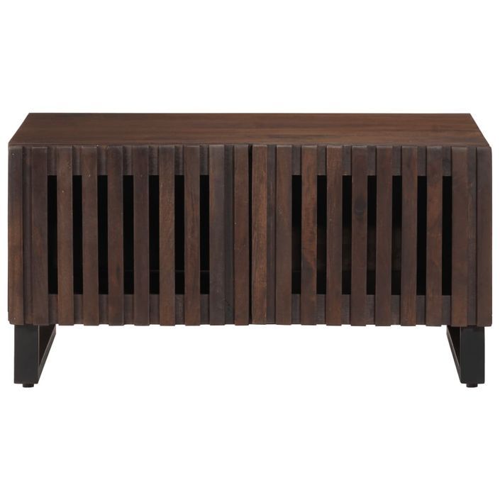 Table basse marron 80x51x40 cm bois de massif manguier - Photo n°2