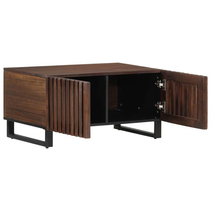 Table basse marron 80x51x40 cm bois de massif manguier - Photo n°5