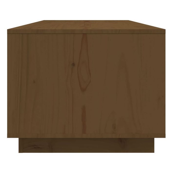 Table basse Marron miel 110x50x40 cm Bois massif de pin - Photo n°7