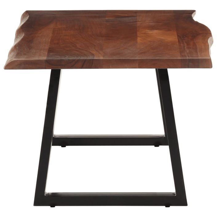 Table basse marron miel 110x55x40 cm bois massif d'acacia - Photo n°3