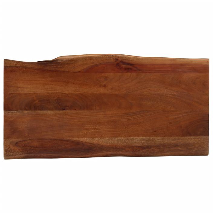 Table basse marron miel 110x55x40 cm bois massif d'acacia - Photo n°4