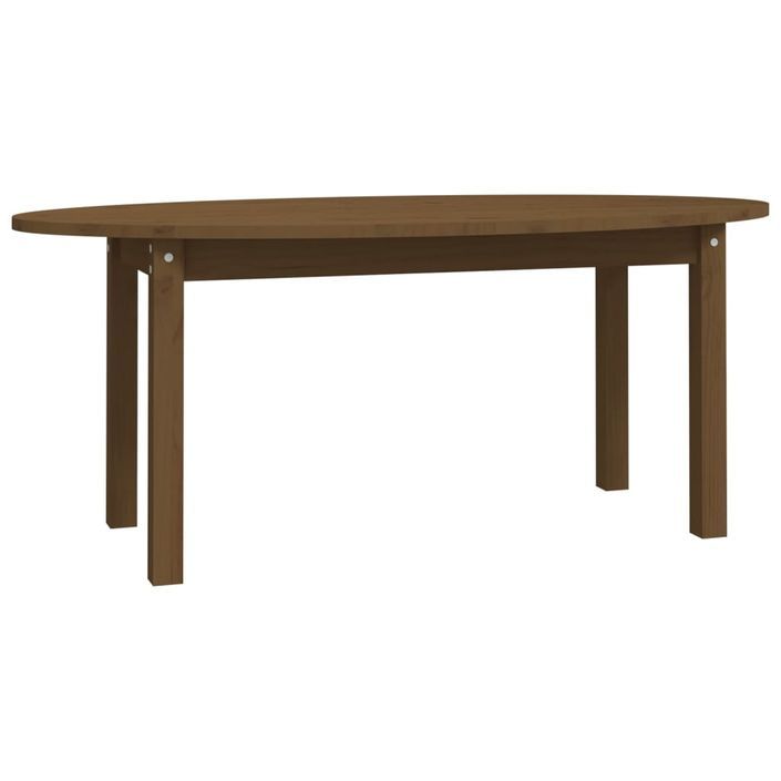 Table basse Marron miel 110x55x45 cm Bois massif de pin - Photo n°1