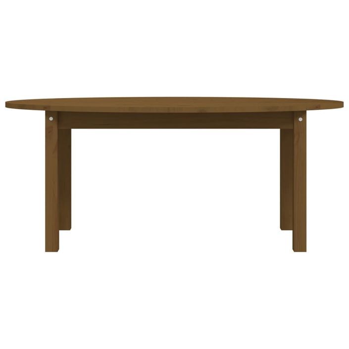 Table basse Marron miel 110x55x45 cm Bois massif de pin - Photo n°5