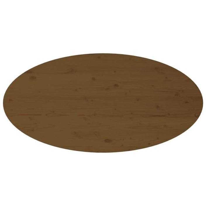 Table basse Marron miel 110x55x45 cm Bois massif de pin - Photo n°6