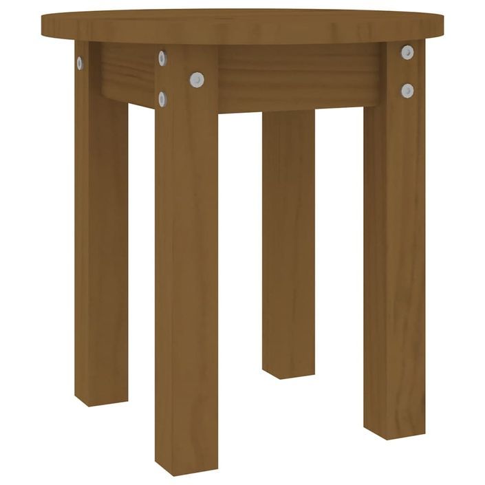 Table basse Marron miel Ø 35x35 cm Bois massif de pin - Photo n°1