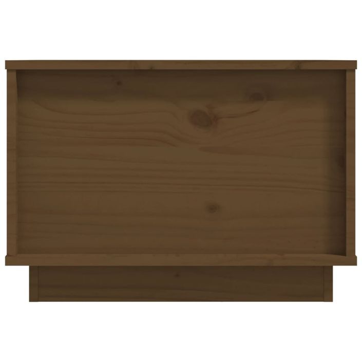 Table basse Marron miel 40x50x35 cm Bois massif de pin - Photo n°7