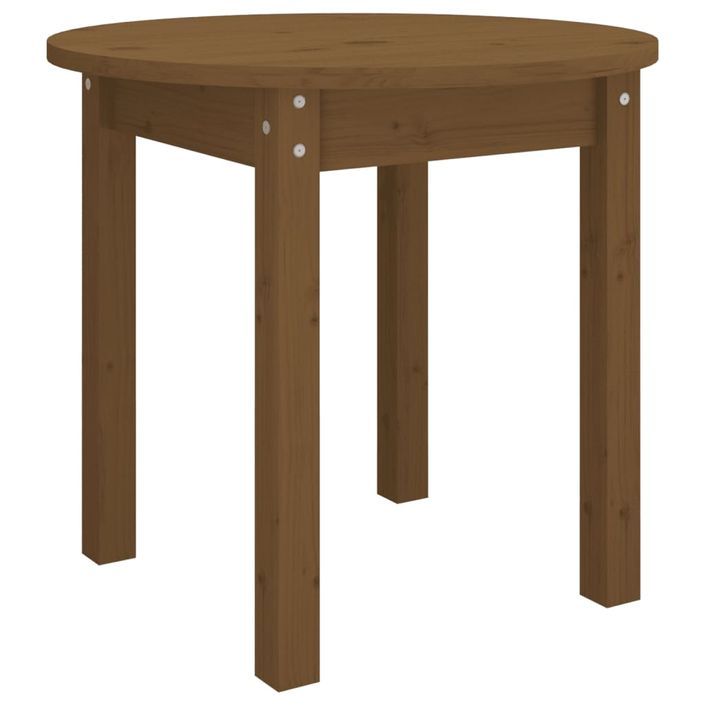 Table basse Marron miel Ø 45x40 cm Bois massif de pin - Photo n°1