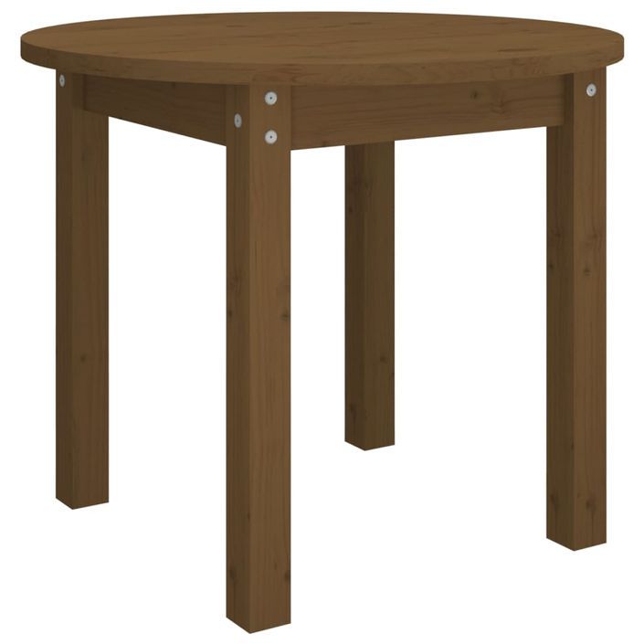 Table basse Marron miel Ø 55x45 cm Bois massif de pin - Photo n°1