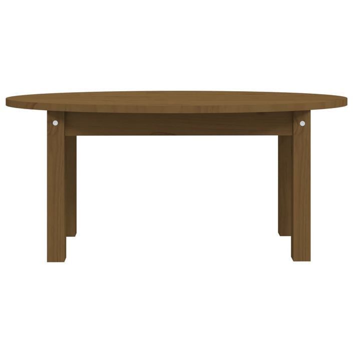 Table basse Marron miel 80x40x35 cm Bois massif de pin - Photo n°5