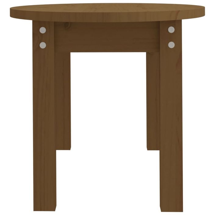 Table basse Marron miel 80x40x35 cm Bois massif de pin - Photo n°7