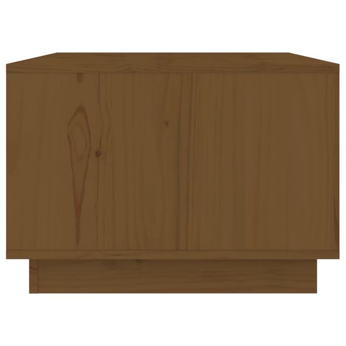 Table basse Marron miel 80x50x35 cm Bois massif de pin - Photo n°7