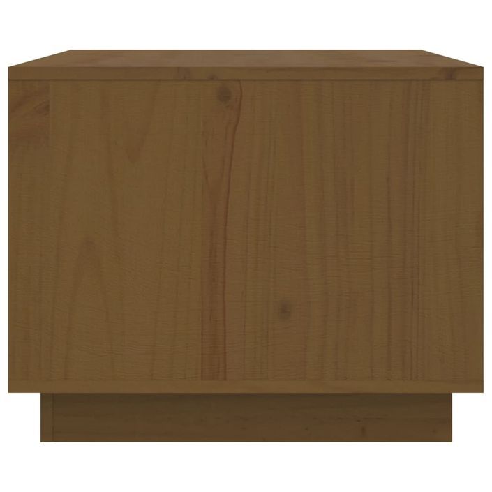 Table basse Marron miel 80x50x40 cm Bois massif de pin - Photo n°7