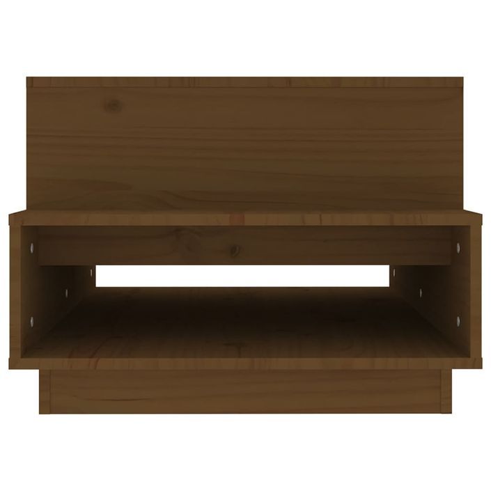 Table basse Marron miel 80x55x40,5 cm Bois massif de pin - Photo n°6