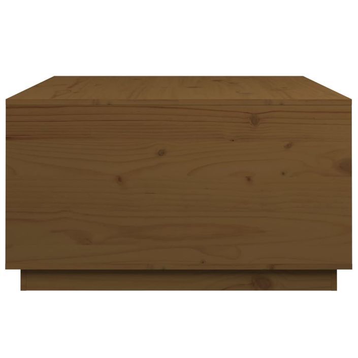 Table basse Marron miel 80x80x45 cm Bois massif de pin - Photo n°8