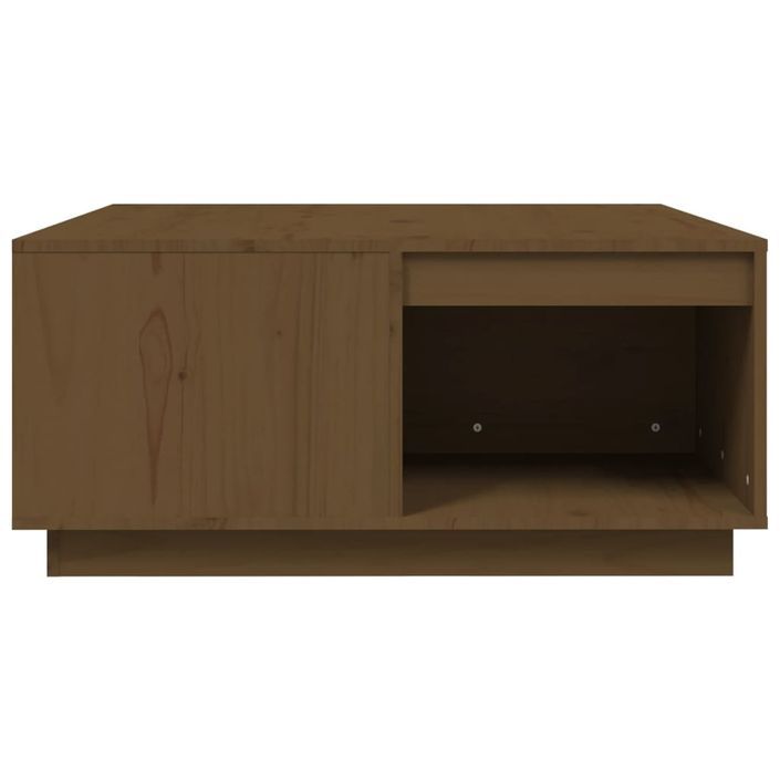 Table basse Marron miel 80x81x36,5 cm Bois massif de pin - Photo n°6