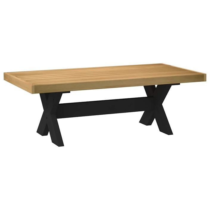 Table basse NOAIN pieds en forme de X 120x60x40 cm massif pin - Photo n°5