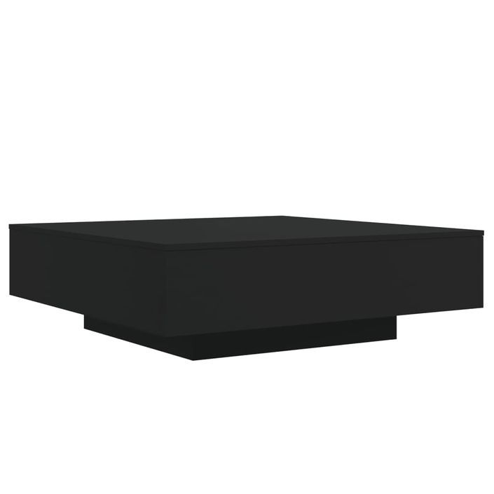 Table basse noir 100x100x31 cm bois d'ingénierie - Photo n°7