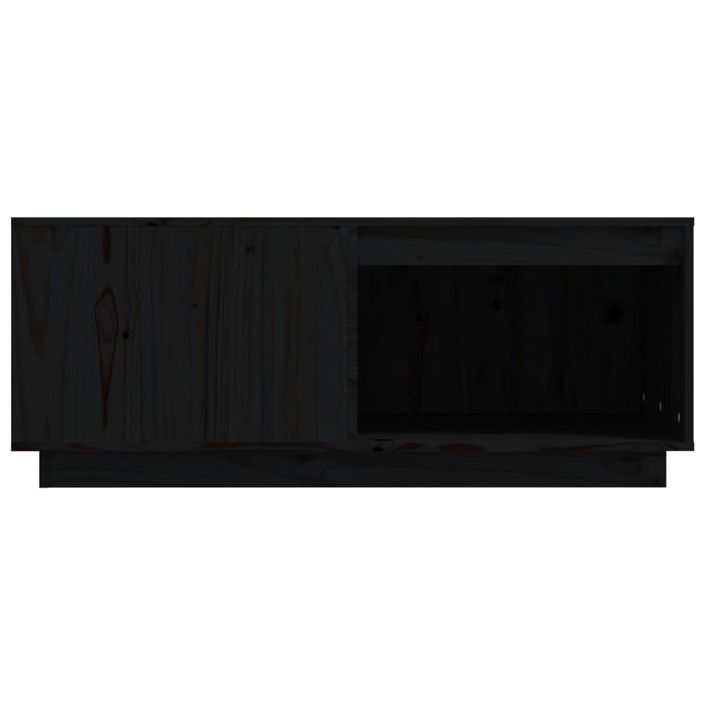 Table basse Noir 100x101x40,5 cm Bois massif de pin - Photo n°5