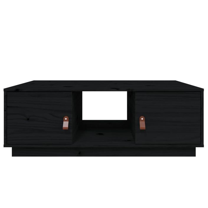 Table basse Noir 100x50x35 cm Bois massif de pin - Photo n°6