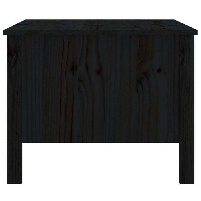 Table basse Noir 100x50x40 cm Bois massif de pin - Photo n°7