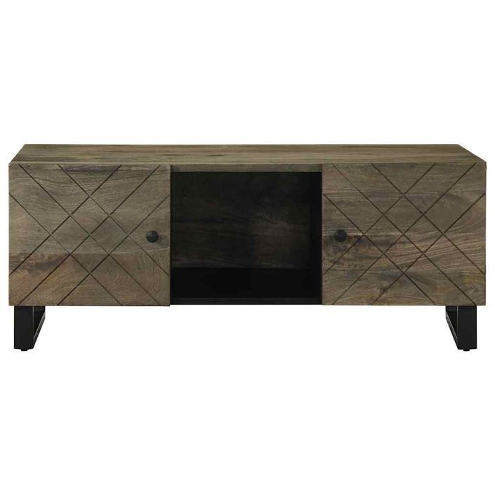 Table basse noir 100x54x40 cm bois massif de manguier - Photo n°3