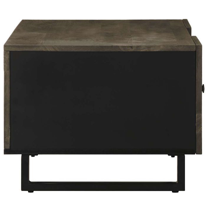 Table basse noir 100x54x40 cm bois massif de manguier - Photo n°4