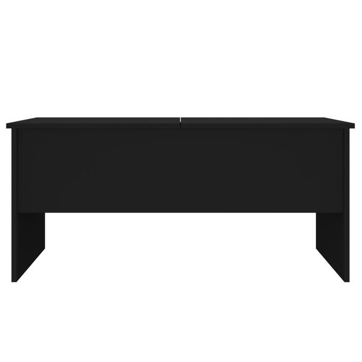 Table basse noir 102x50,5x46,5 cm bois d'ingénierie - Photo n°6