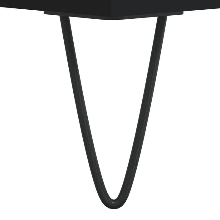 Table basse noir 102x50x40 cm bois d'ingénierie - Photo n°11