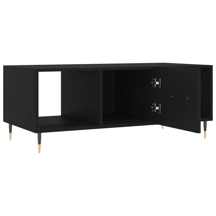 Table basse noir 102x50x40 cm bois d'ingénierie - Photo n°6