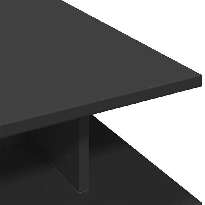 Table basse noir 102x55x35 cm bois d'ingénierie - Photo n°7