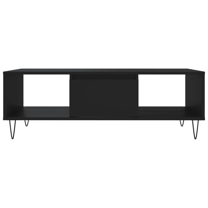 Table basse noir 104x60x35 cm bois d'ingénierie - Photo n°5