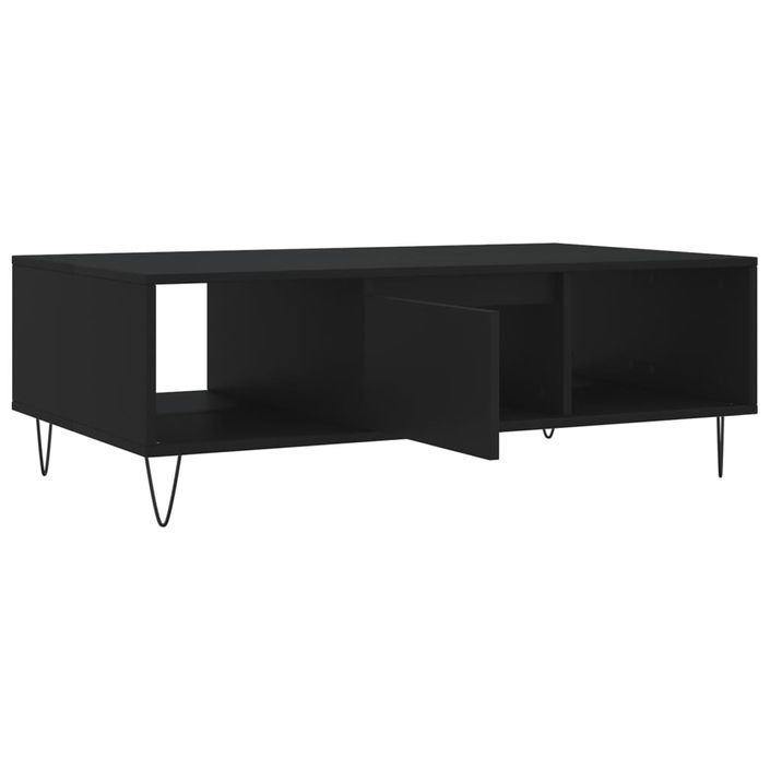 Table basse noir 104x60x35 cm bois d'ingénierie - Photo n°6